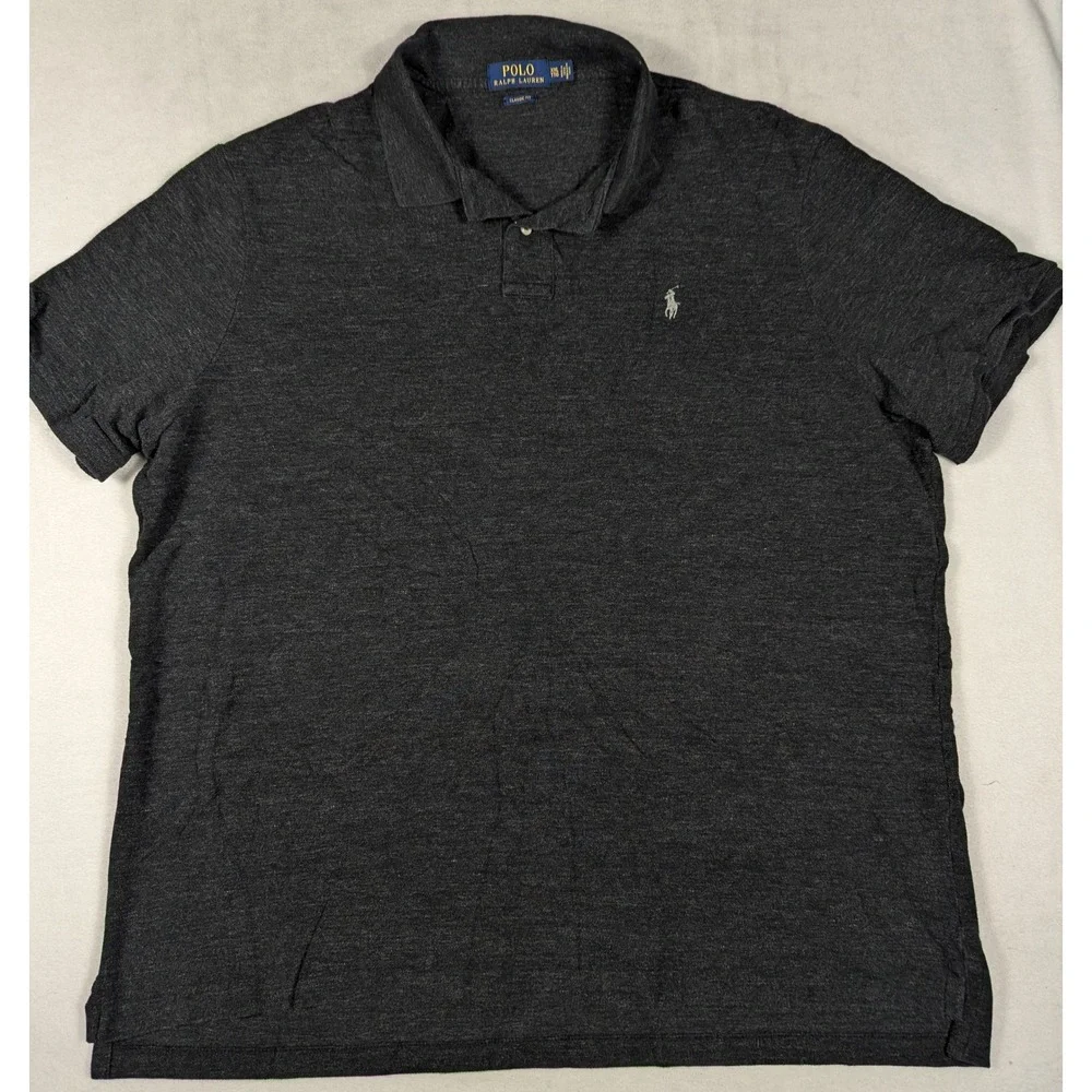 Polo Ralph Lauren Mens XXL‎ Classic Fit Short Sleeve Polo Shirt Charcoal Gray